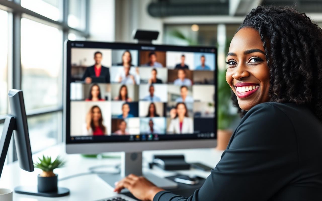 Educator on a video conference